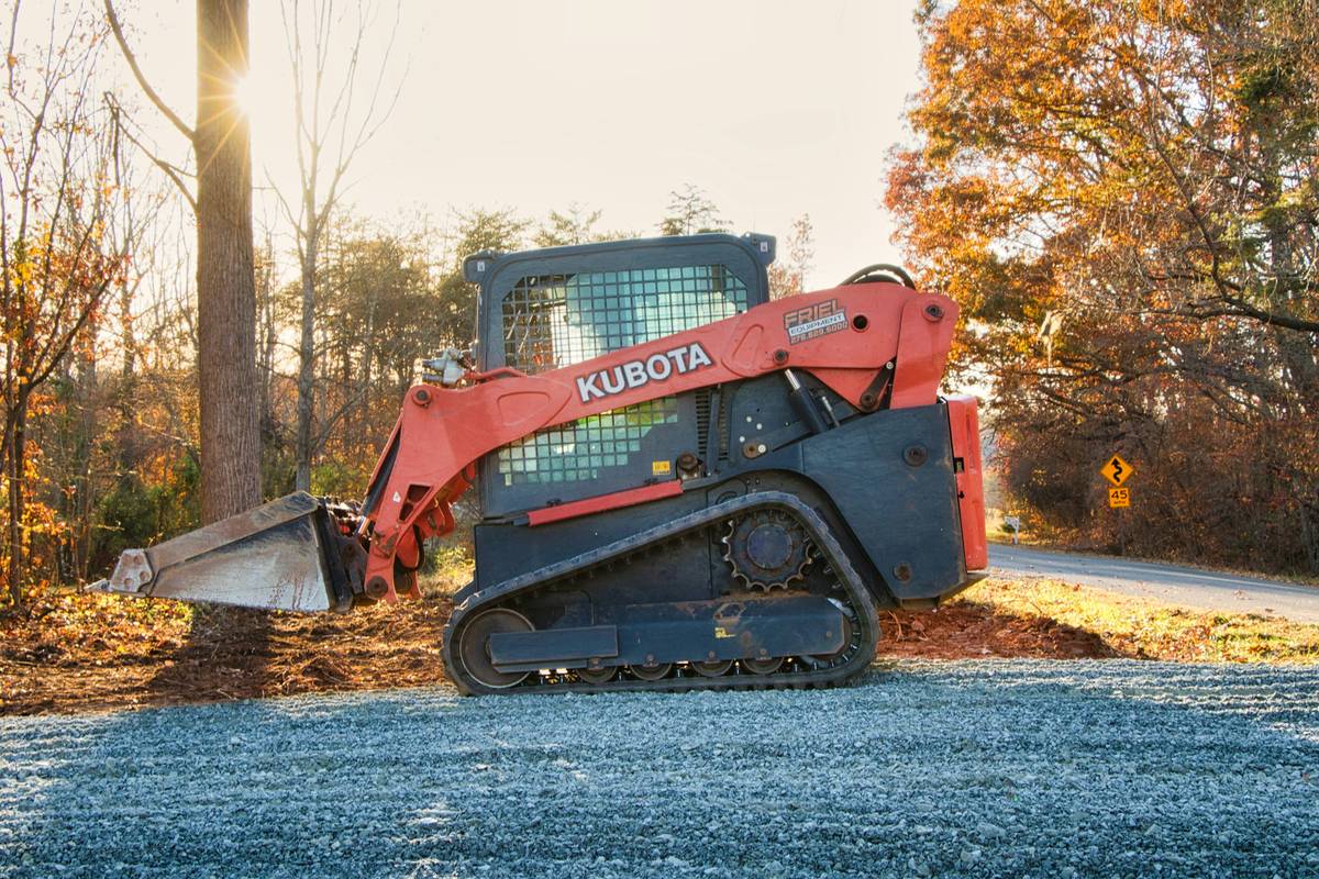Infographic comparing manual tilling vs. mini skid steer cultivator: time, labor, soil depth, and cost per 1,000 sq ft